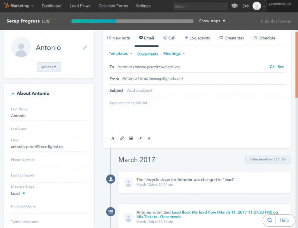 Dashboard de marketing digital