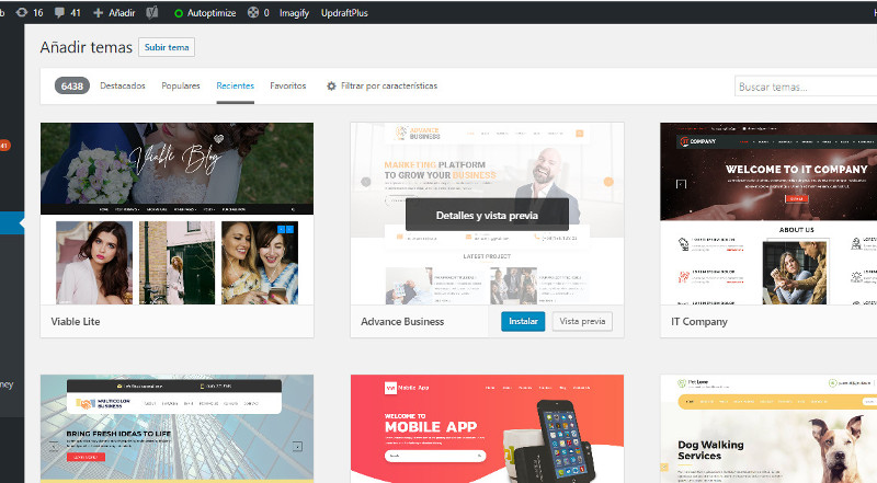Directorio Temas WordPress
