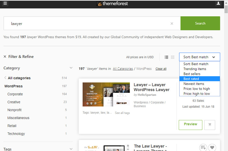 elegir un diseño para WordPress